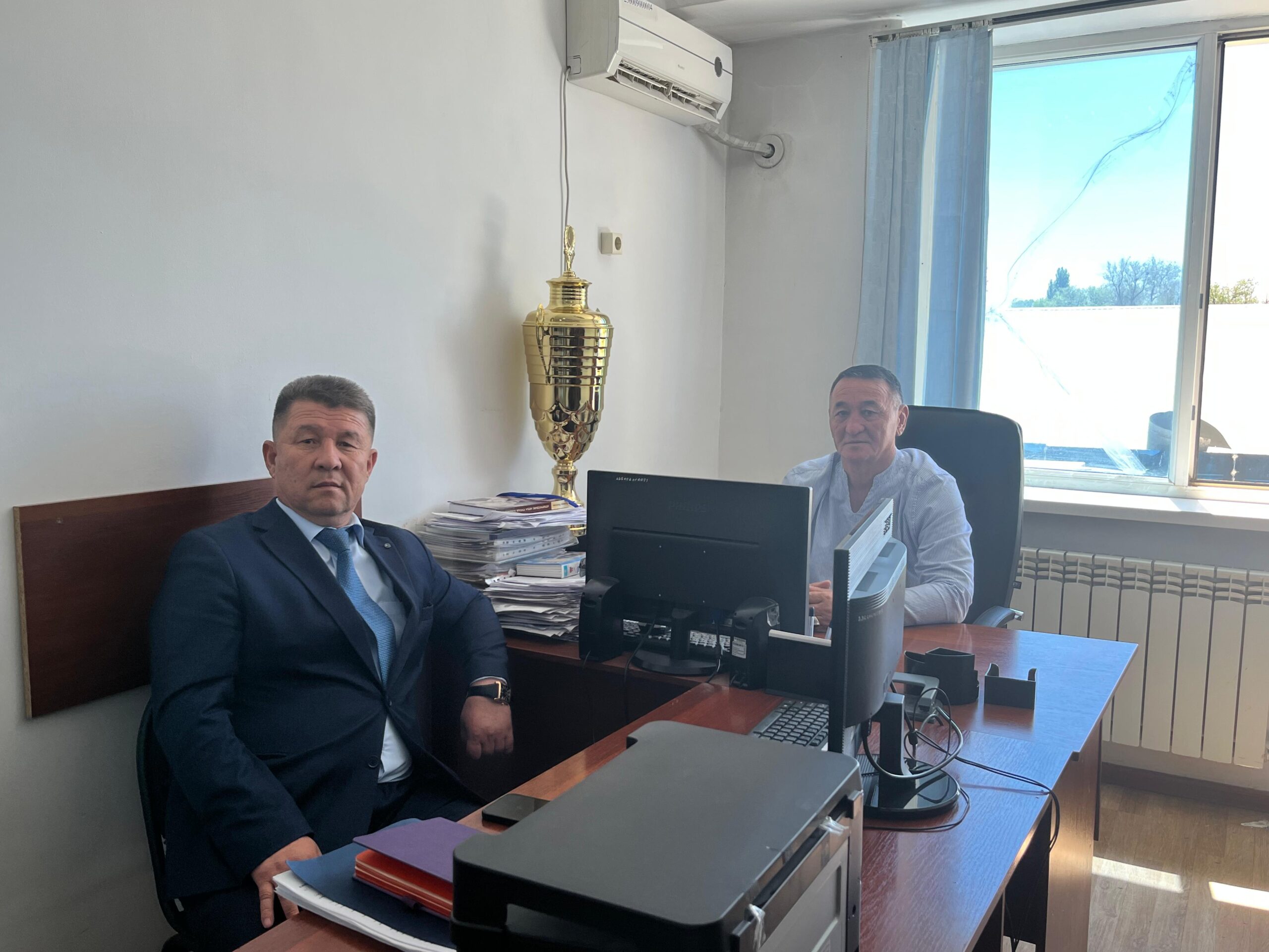 Өкіл Жамбыл облысы әкімдігінің білім басқармасының “Ғылыми-тәжірибелік дене шынықтыру орталығының” басшыларымен кездесті