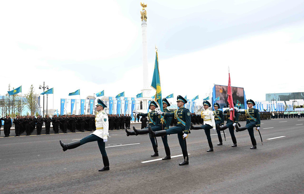Қазақстан ТЖМ әскери қызметшілері Ұлы Отан соғысындағы Жеңістің 80 жылдығына арналған әскери шеруге қатысты