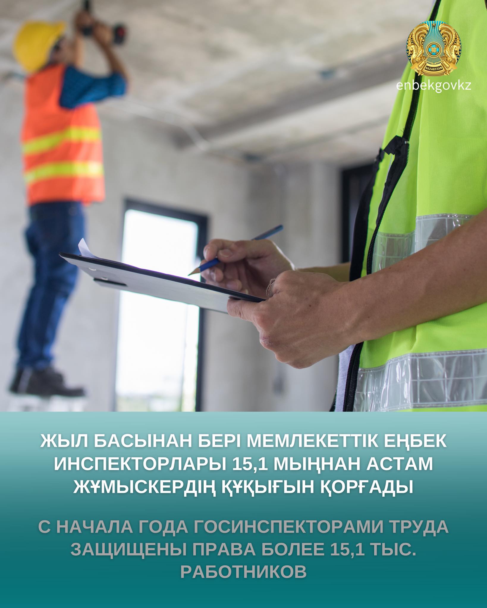 ▫️2025 жылғы 1 мамырдағы жағдай бойынша мемлекеттік еңбек инспекторлары республиканың 66 кәсіпорны 1,7 мыңнан астам жұмыскерге 672 млн теңгеге жалақы бойынша берешек екенін анықтады. Сонымен бірге түрлі ұйымдарда жүргізілген тексерулер барысында еңбек құқығы бұзылуының 2,3 фактісі анықталды.