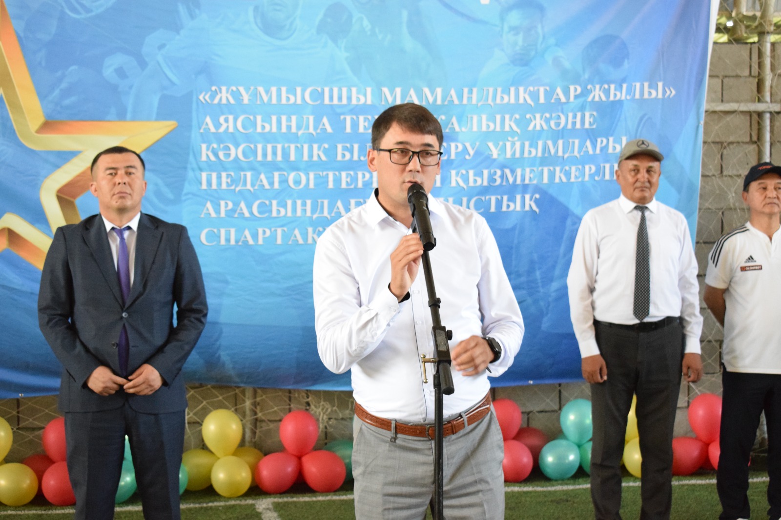 ТЕХНИКАЛЫҚ ЖӘНЕ КӘСІПТІК БІЛІМ БЕРУ ПЕДАГОГТЕРІ АРАСЫНДА ОБЛЫСТЫҚ СПАРТАКИАДАНЫҢ АШЫЛУ САЛТАНАТЫ ӨТТІ