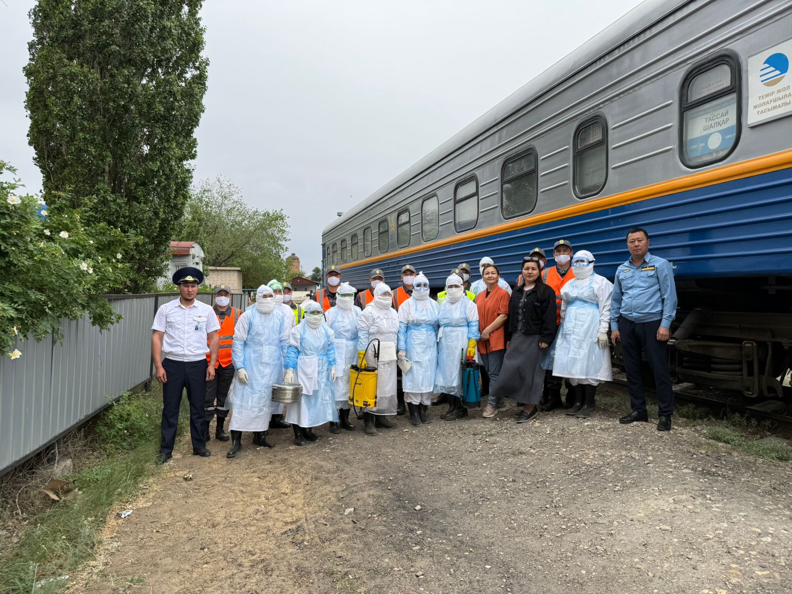 Шалқар станциясында аса қауіпті инфекциялардың алдын алу бойынша оқу-жаттығу жұмыстары