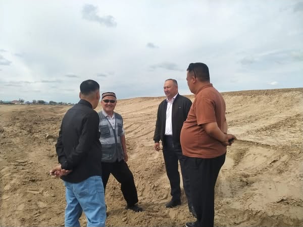 Қаратал ауылындағы бөгет құрылысы жұмыстарына бақылау