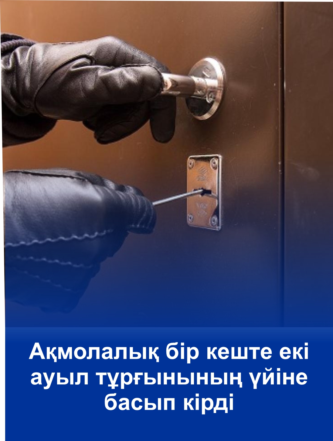 Ақмолалық бір кеште екі ауыл тұрғынының үйіне басып кірді