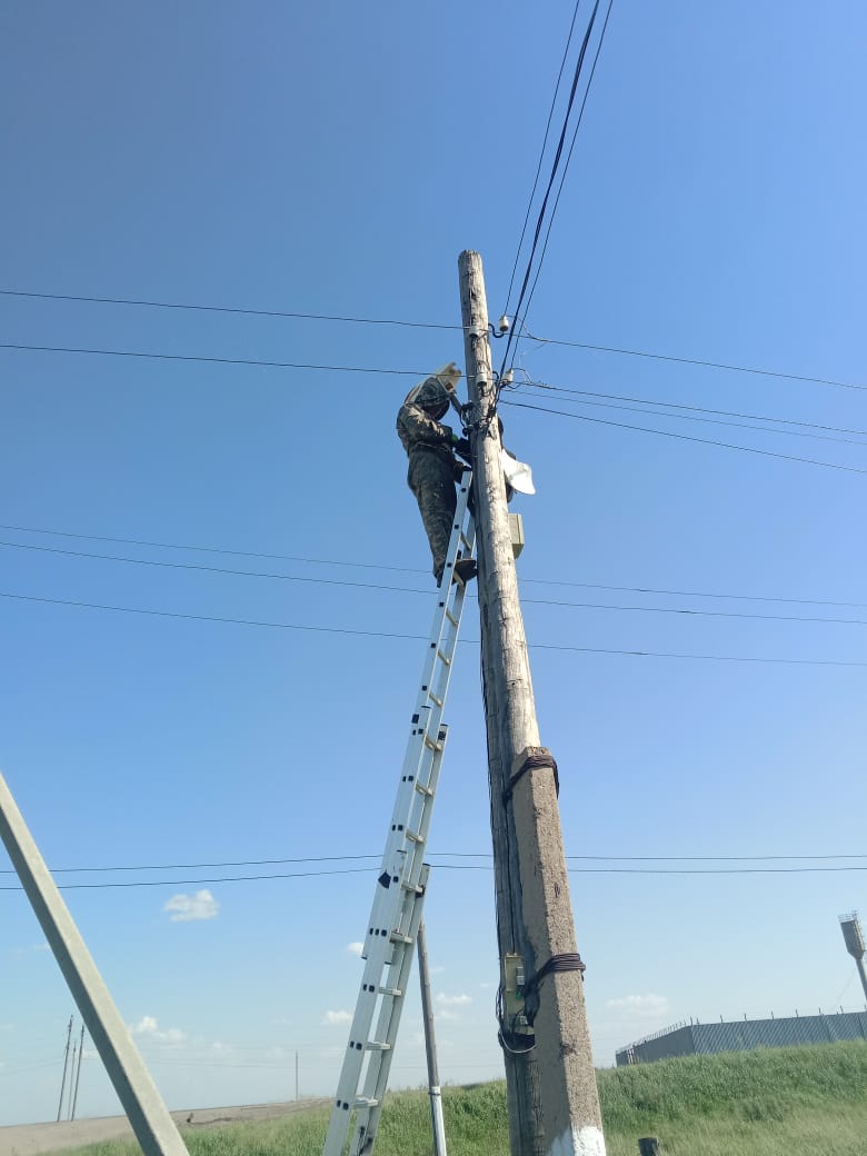 Округте көшені жарықтандыру шамдарын ауыстыру жұмыстары жүргізілуде