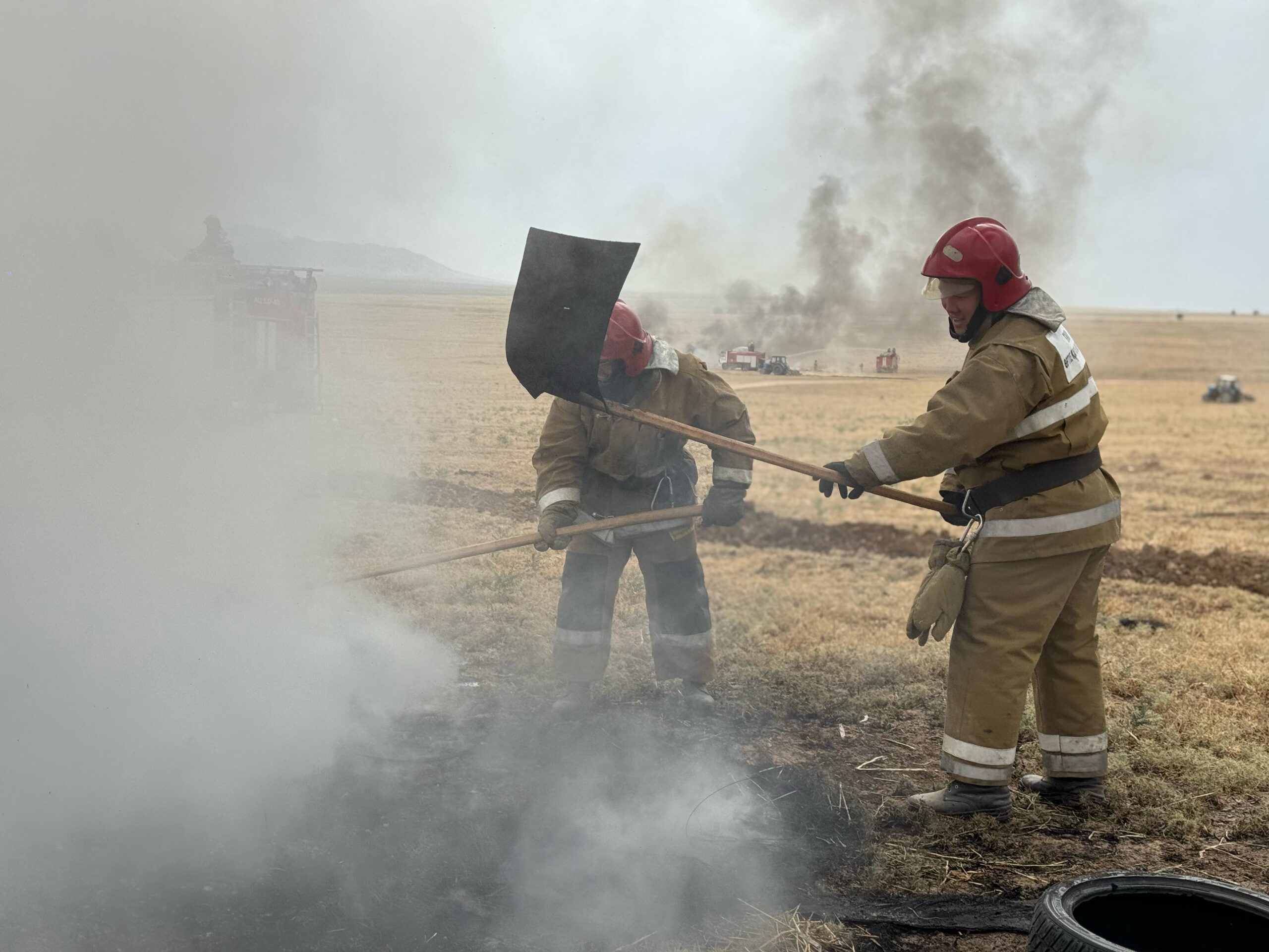 Жамбыл облысында табиғи өрттерді сөндіру бойынша тактикалық-арнайы оқу-жаттығу өткізілді