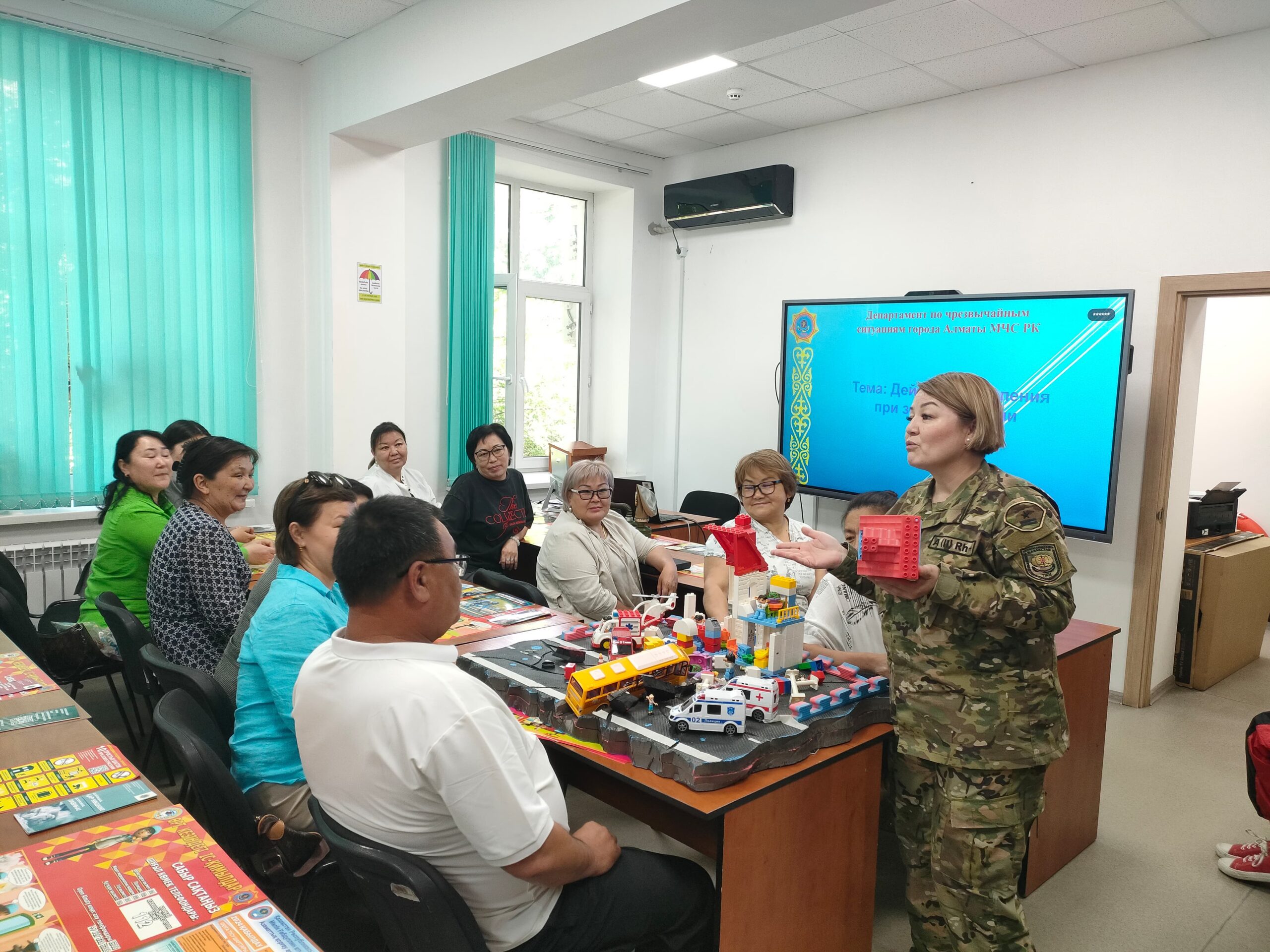 Алматының медициналық-әлеуметтік нысандары   ТЖ кезінде қалай әрекет ету керектігін білді