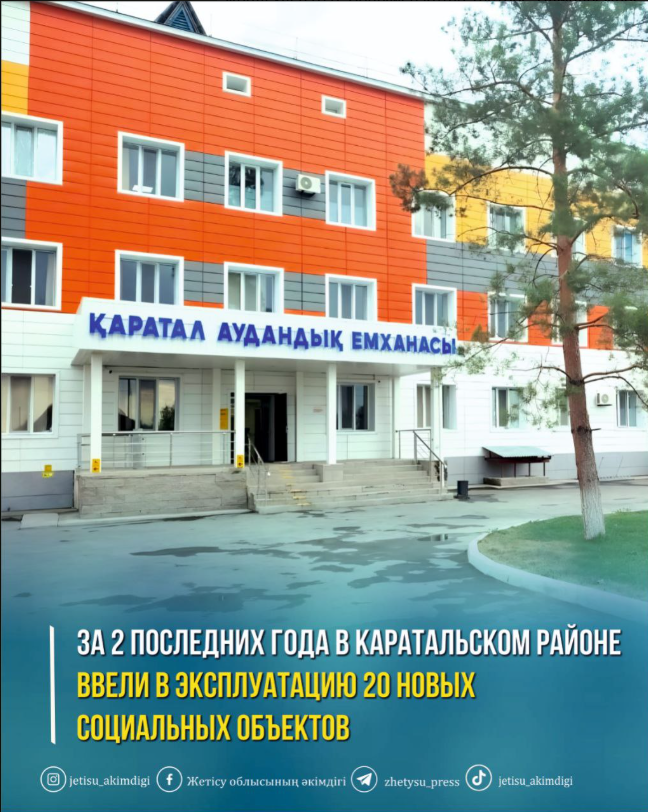 Соңғы 2 жылда Қаратал ауданында 20 жаңа әлеуметтік нысан қолданысқа берілді