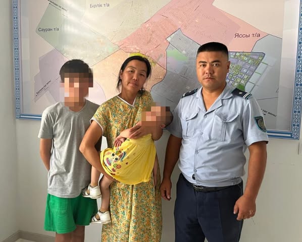 Түркістанда полицейлер жоғалған баланы іздеп тапты