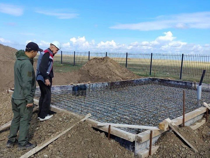 Мәдениет үйінің құрылыс алаңына шолу жүргізілді.