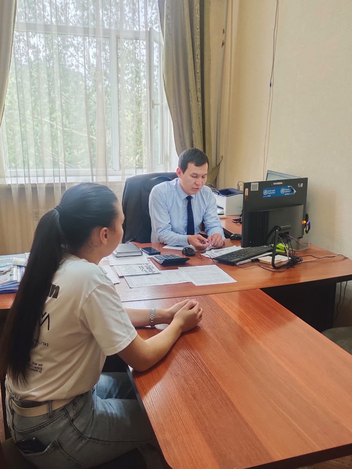 Департаменттің Әдеп жөніндегі уәкілі жұмысқа жаңадан қабылданған қызметшімен кездесті