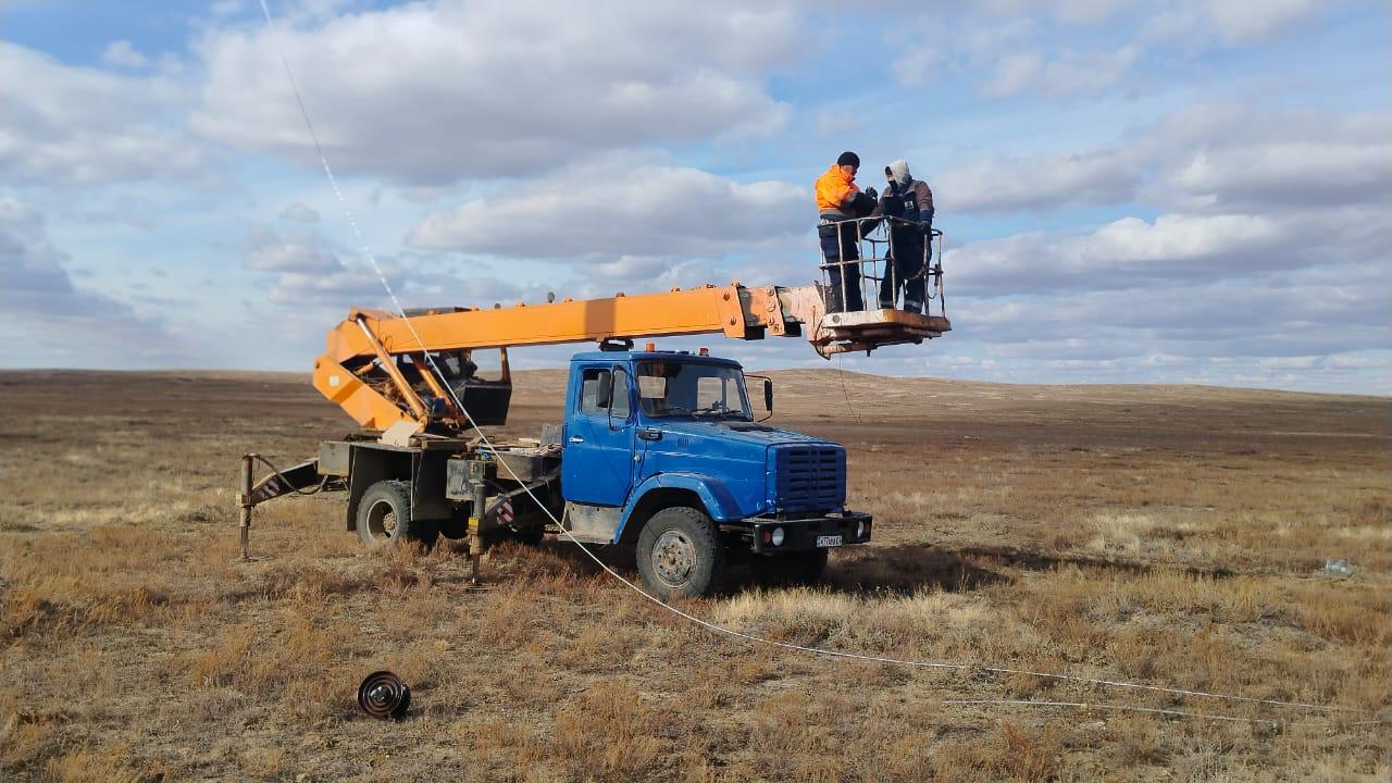 Қайыңды ауылында электр желілерін жөндеу жұмыстары жүргізілуде