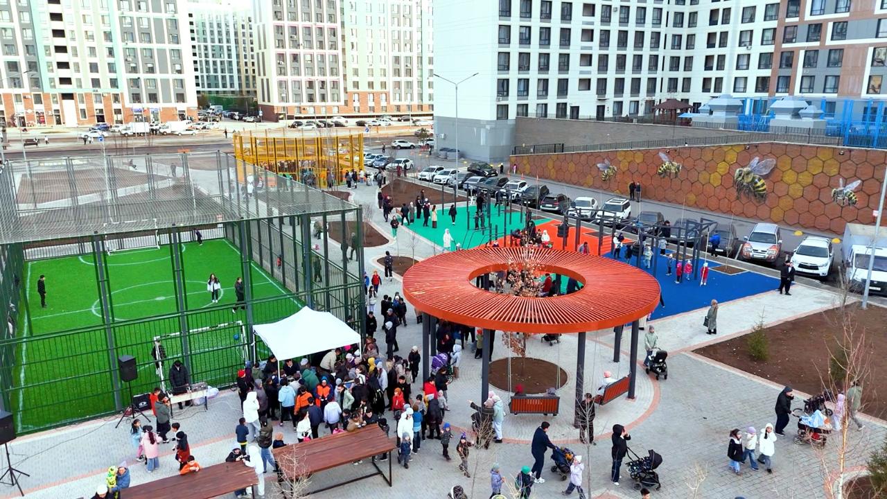 Бизнес-орталықтардың орнына жасыл аймақ: Астанада жаңа қоғамдық кеңістік ашылды