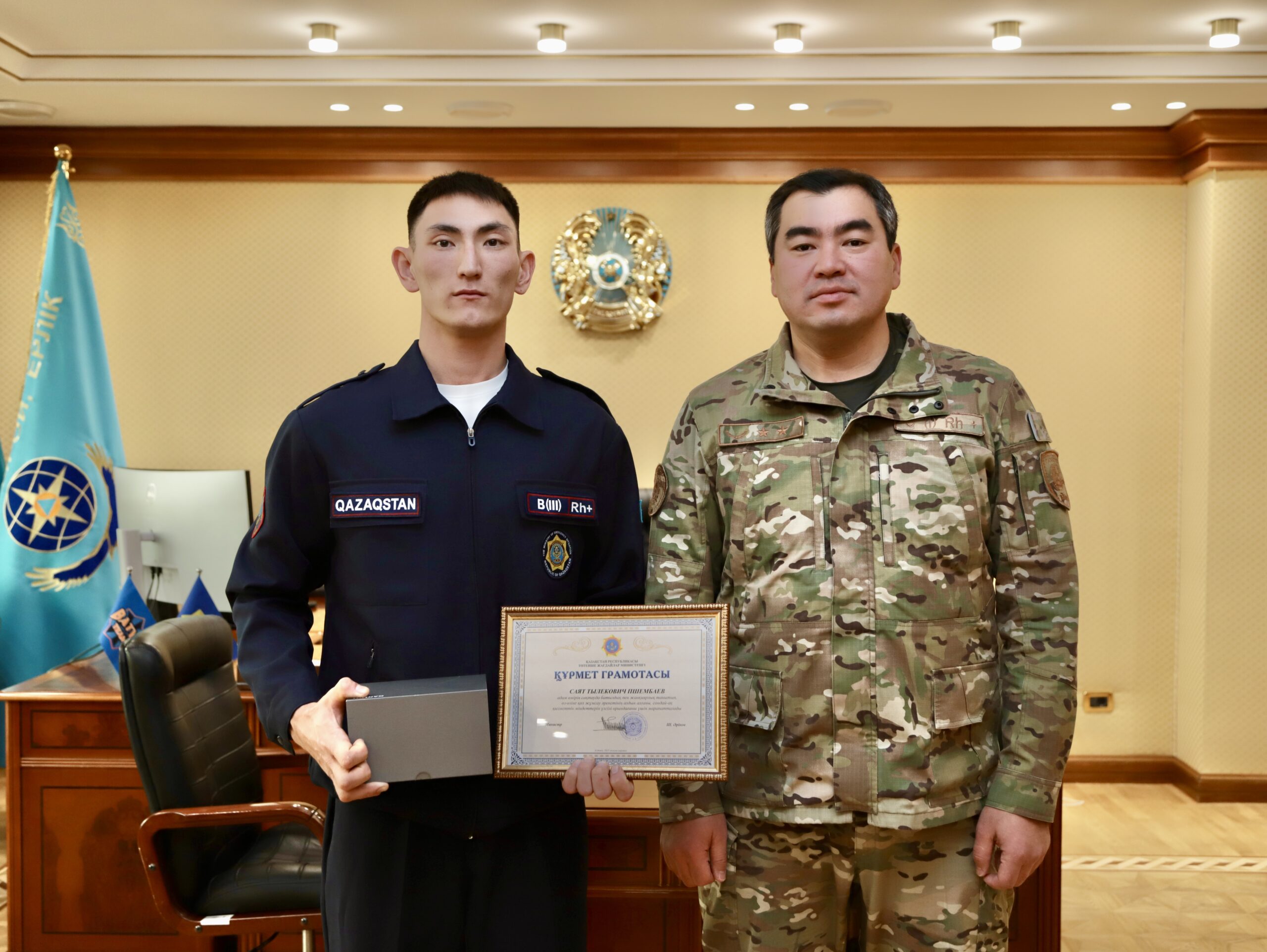 САЯТ ПШЕМБАЕВ КӨРСЕТКЕН ЕРЛІГІ ҮШІН НАГРАДТАЛДЫ