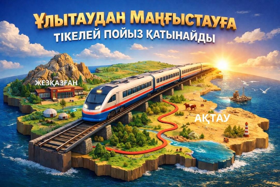 ҰЛЫТАУДАН МАҢҒЫСТАУҒА ТІКЕЛЕЙ ПОЙЫЗ ҚАТЫНАЙДЫ