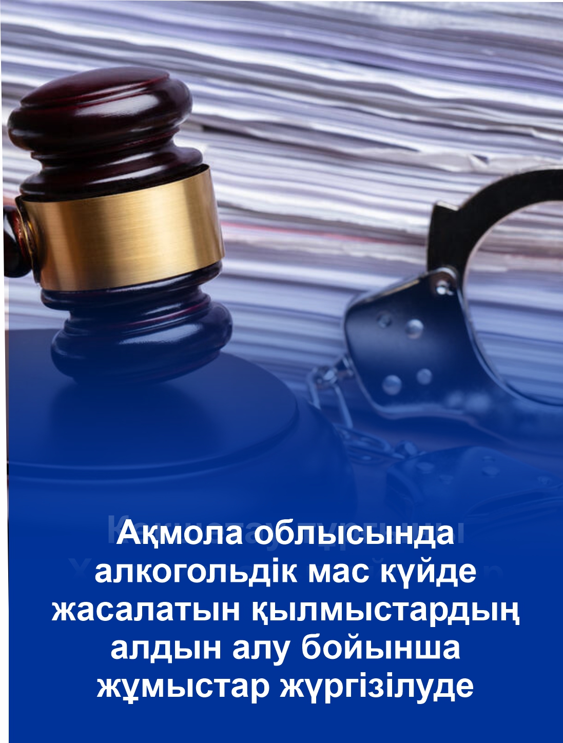 Ақмола облысында алкогольдік мас күйде жасалатын қылмыстардың алдын алу бойынша жұмыстар жүргізілуде