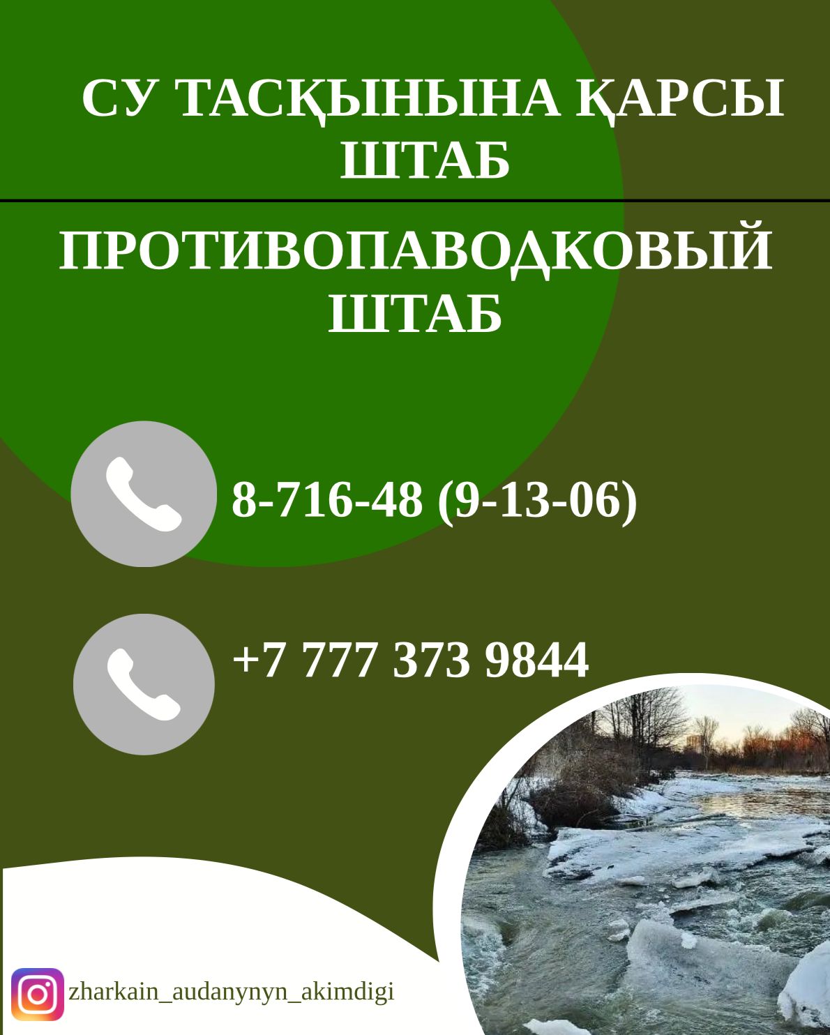 Жарқайың ауданында су тасқынына қарсы штаб өз жұмысын бастады