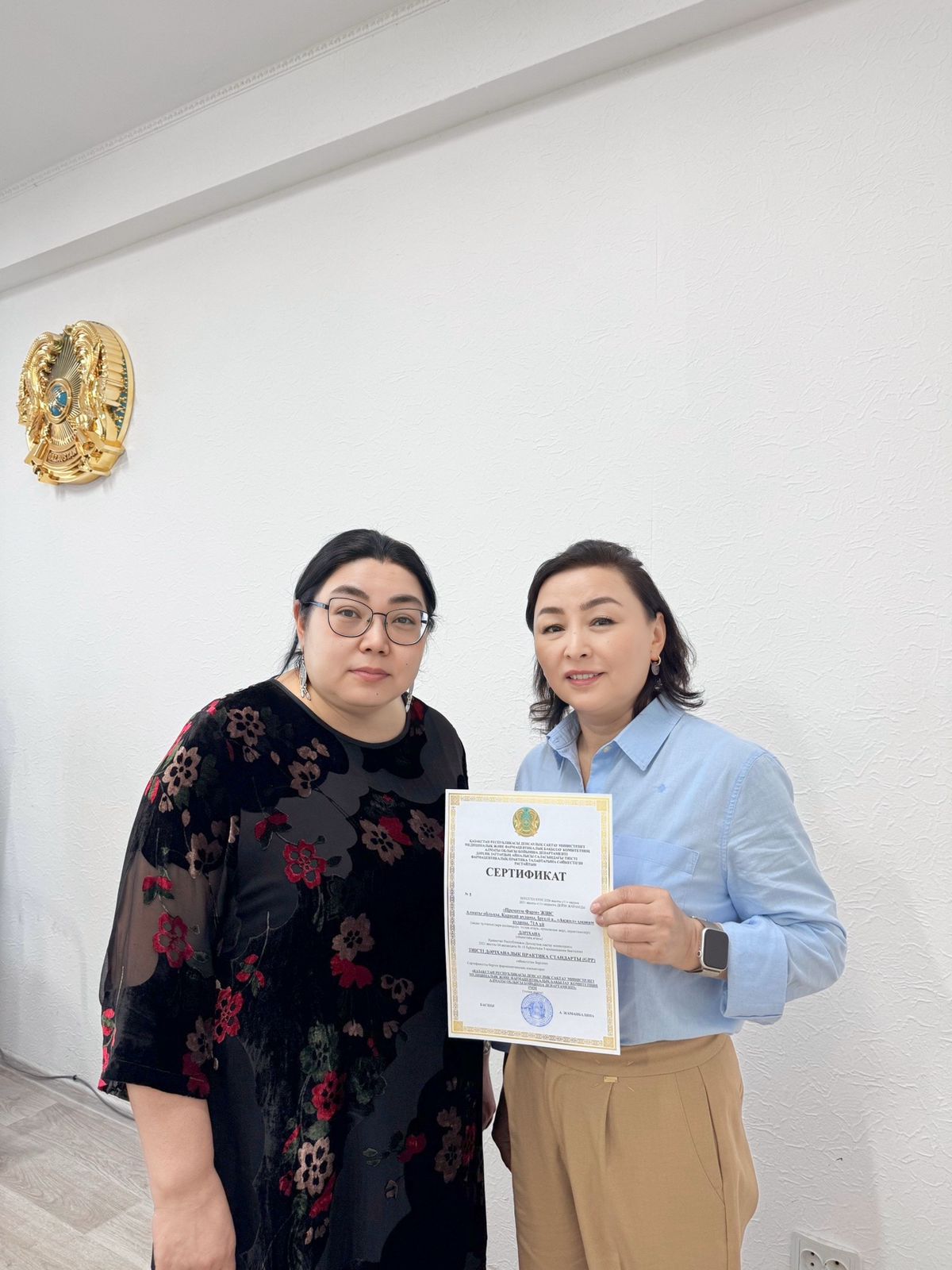 2026 жылға арналған Дәріханалық тиісті практика (GPP) стандартын енгізу жоспарын іске асыру шеңберінде «Премиум Фарм» ЖШС Қазақстан Республикасы Денсаулық сақтау министрлігінің Медициналық және фармацевтикалық бақылау комитетінің Алматы облысы бойынша департаменті жүргізген инспекциялық тексеруден сәтті өтіп, оның қорытындысы бойынша GPP стандарты талаптарына сәйкестік сертификатын алды.