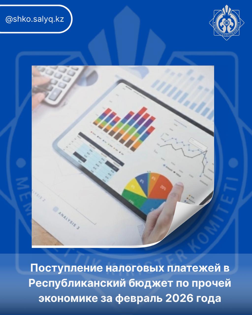 2026 жылғы ақапандағы Республикалық бюджетке өзге экономика бойынша салық төлемдерінің түсімі