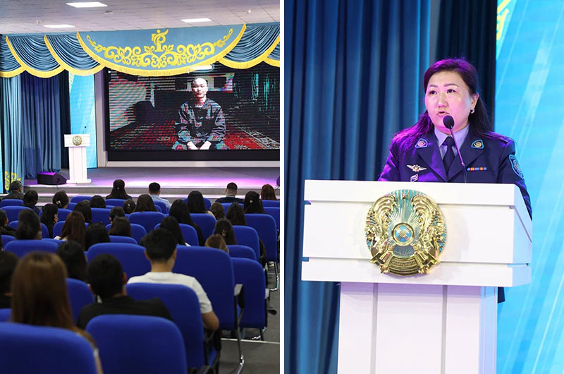 Жамбыл облысында студенттерге есірткі мен зорлық-зомбылықтың алдын алуға арналған фильмдер көрсетілді