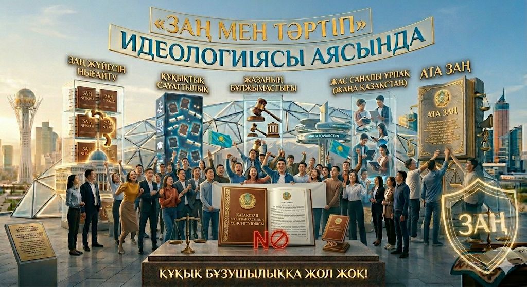 Молодежь Жетісу в рамках идеологемы «Закон и порядок» создала фотоматериалы с использованием ИИ