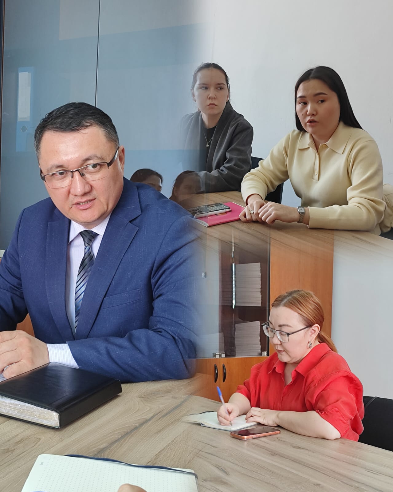 Адам құқықтары жөніндегі уәкілдің Абай облысы бойынша өкілі Д. Жұмагелдиннің «Еркіндік рухы» жастар құқығы жөніндегі комиссиясының мүшесі Б. Ахатқызымен жұмыс кездесуі.