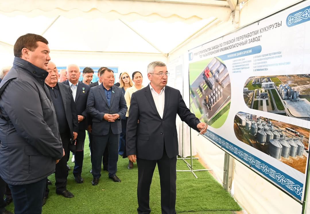 СЫРДАРИЯ АУДАНЫНДА ЖҮГЕРІ ДАҚЫЛЫН ТЕРЕҢ ӨҢДЕУ ЗАУЫТЫНЫҢ ҚҰРЫЛЫСЫ БАСТАЛДЫ