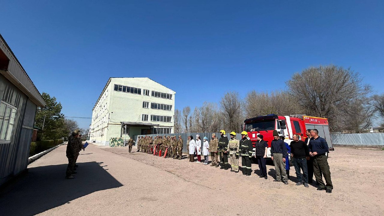 Меркі ауданында өрт-тактикалық сабақ өтті