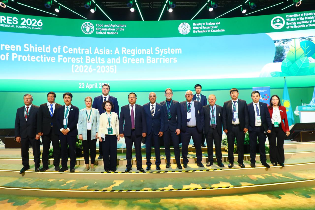«Зелёный щит Центральной Азии»: новый этап регионального сотрудничества в борьбе с климатическими вызовами«Орталық Азияның жасыл қалқаны»: климаттық сын-қатерлерге қарсы күрестегі өңірлік ынтымақтастықтың жаңа кезеңі