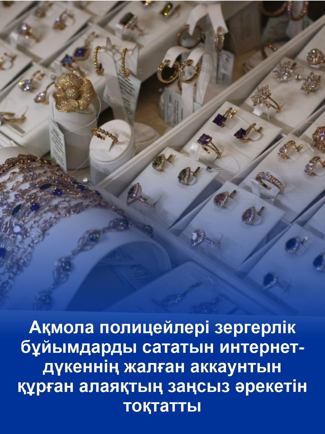 Ақмола полицейлері зергерлік бұйымдарды сататын интернет-дүкеннің жалған аккаунтын құрған алаяқтың заңсыз әрекетін тоқтатты