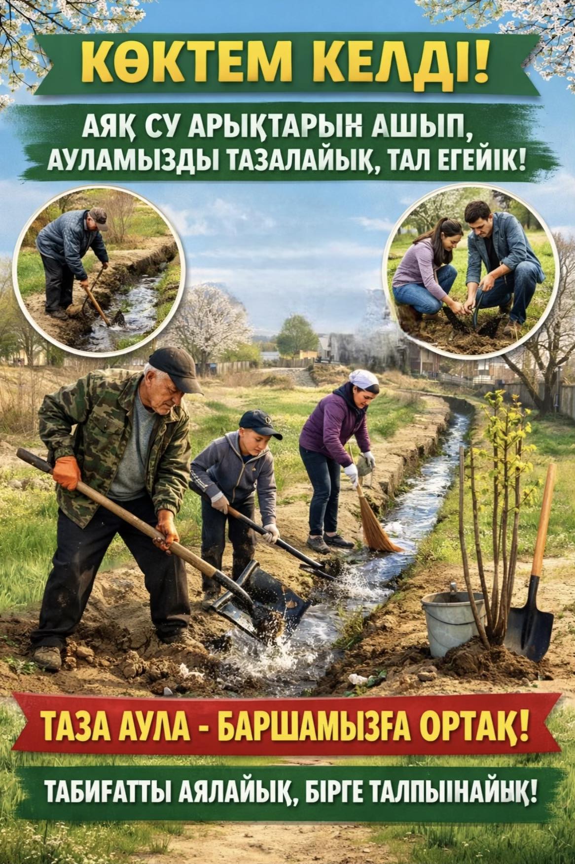 КӨРКЕЙТУ-КӨГАЛДАНДЫРУ ЖҰМЫСТАРЫНА БЕЛСЕНДІЛІК ТАНЫТАЙЫҚ!!!