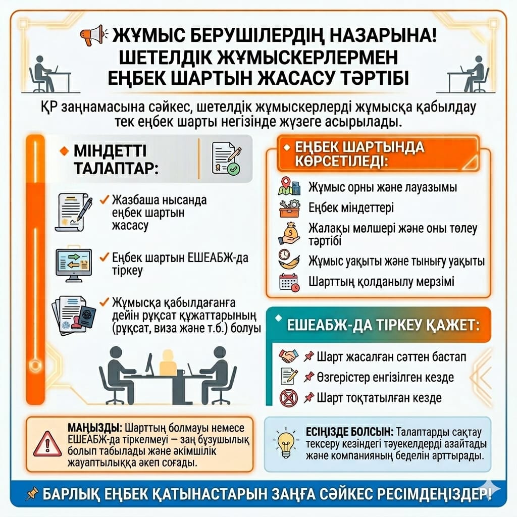 📢 ШЕТЕЛДІК ҚЫЗМЕТКЕРДІ ҚАЛАЙ РӘСІМДЕУГЕ БОЛАДЫ?