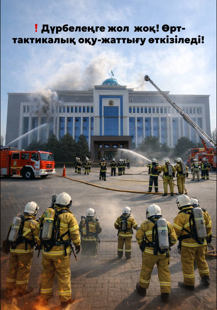 Дүрбелеңге жол жоқ! Өрт-тактикалық оқу-жаттығу өткізіледі!