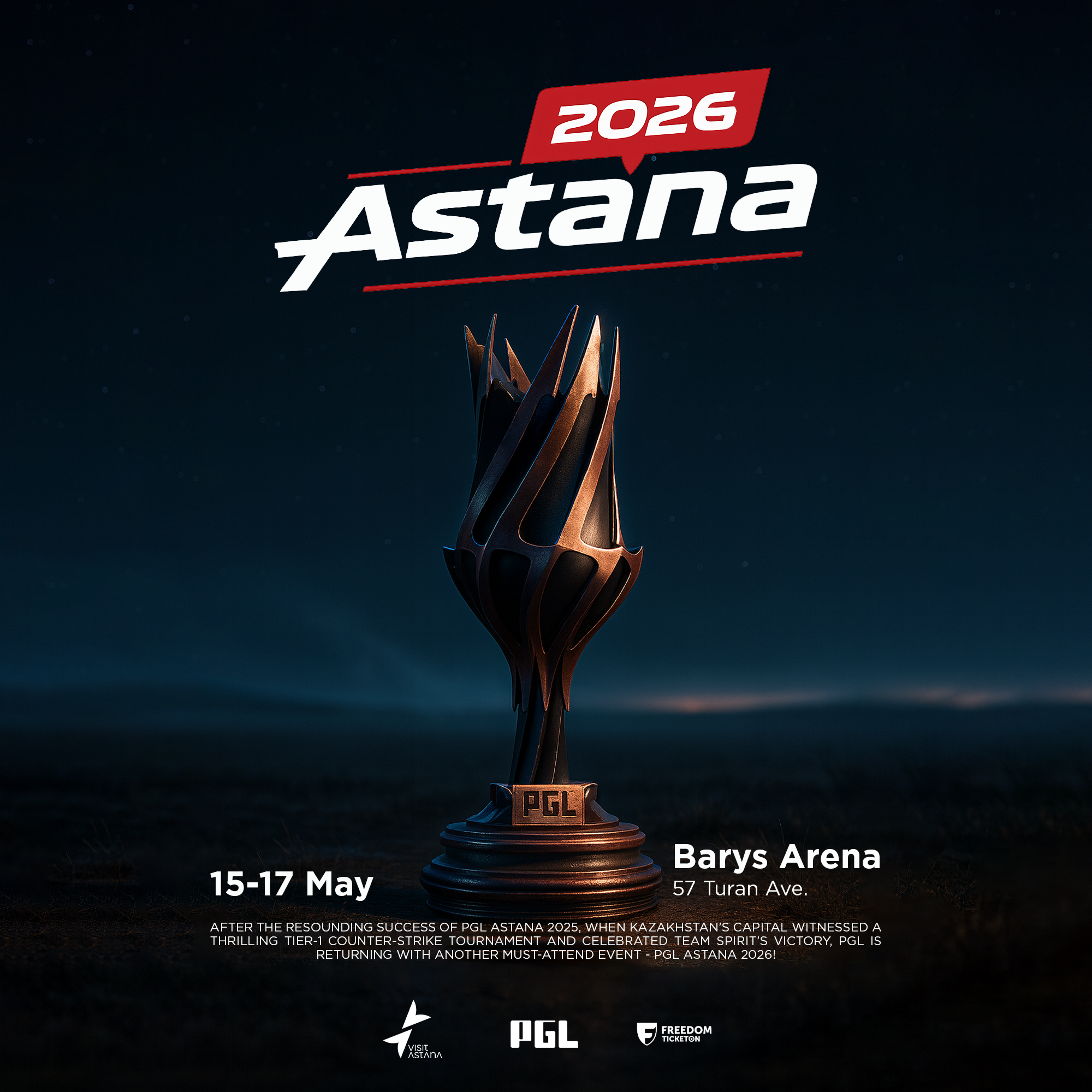 PGL Astana 2026: әлемнің үздік командалары елордада бас қосады