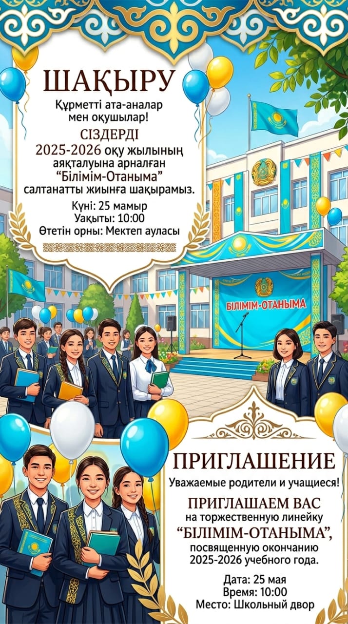Қазақстандық түлектер үшін соңғы қоңырау соғылды — ақ жол!