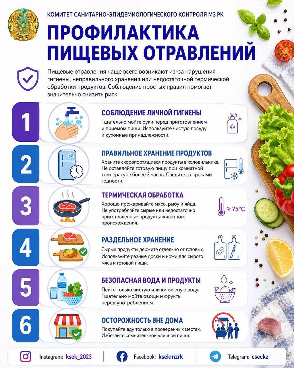 Тамақтан улану және алдын алу шаралары!