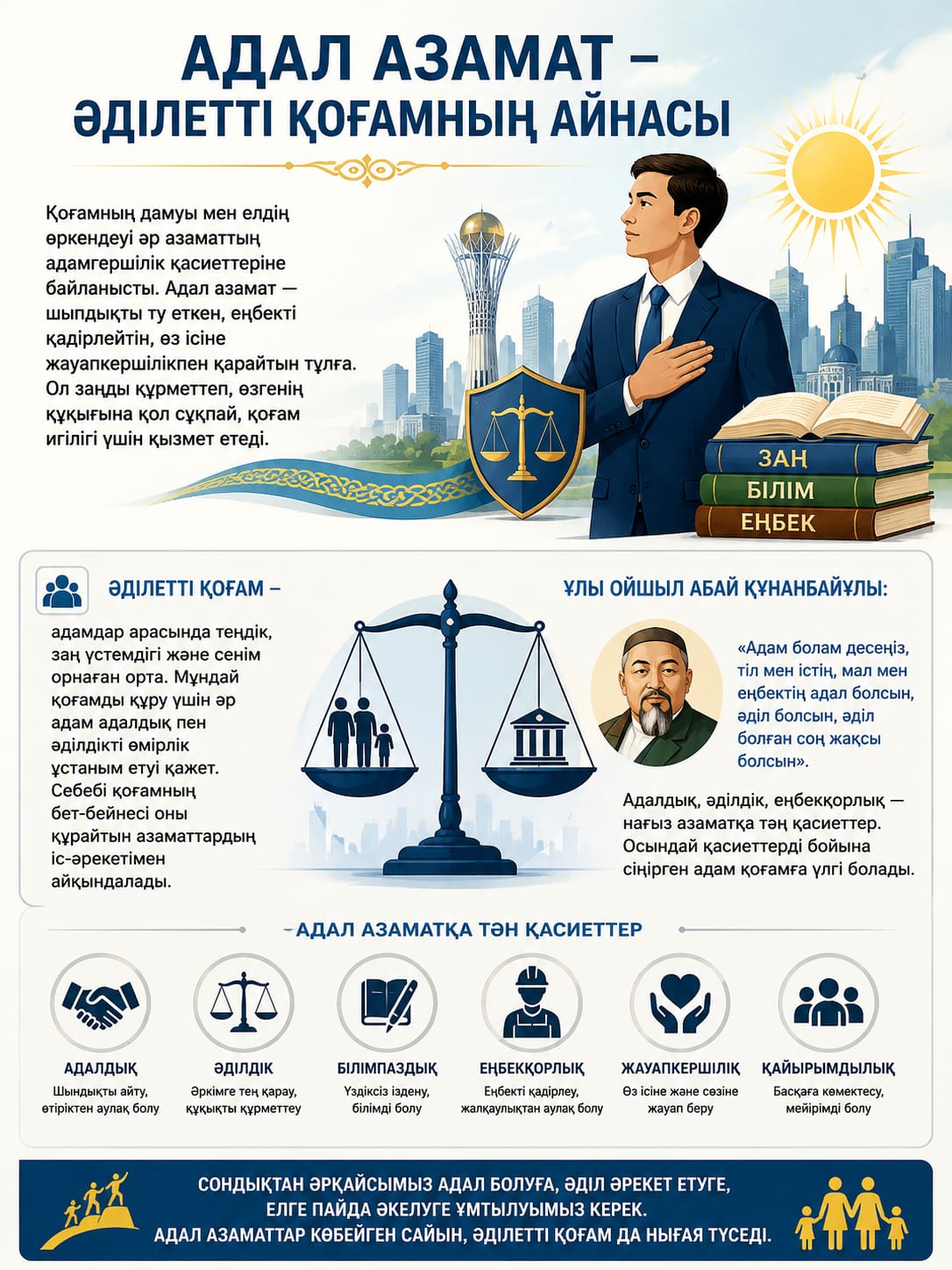 АДАЛ АЗАМАТ – МЕМЛЕКЕТТІҢ ТІРЕГІ, ҚОҒАМНЫҢ СЕНІМІ