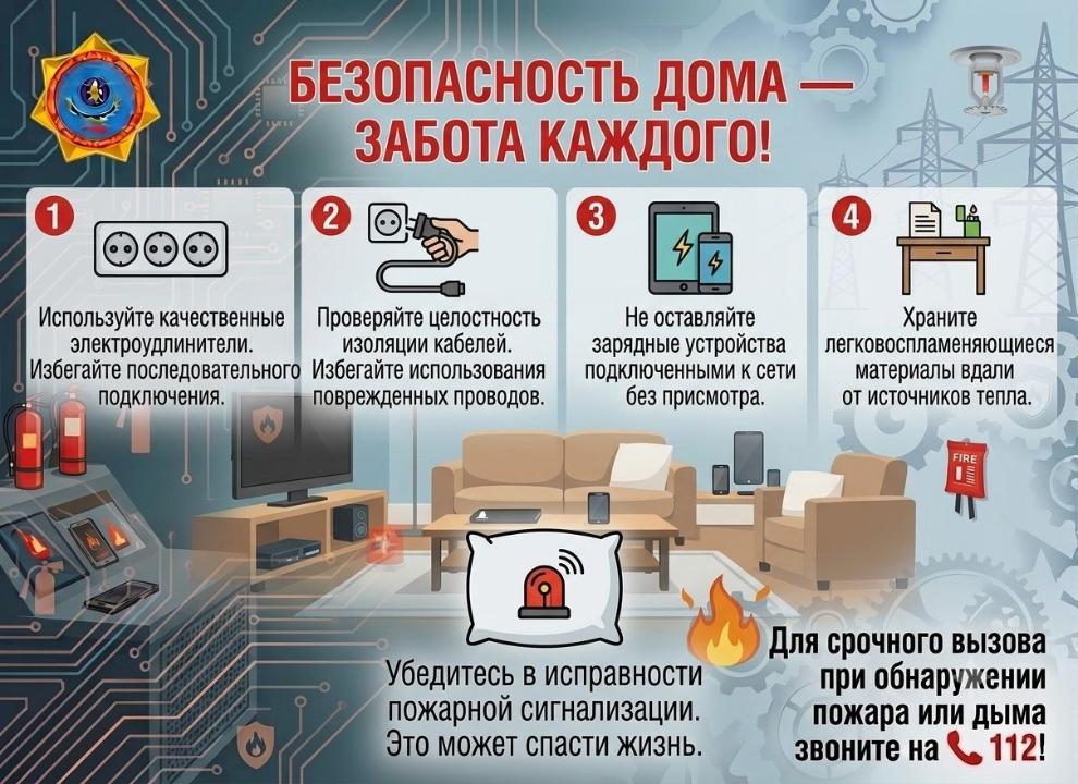 Қысқа тұйықталу – тұрғын үйлердегі өрттің ең жиі кездесетін себептерінің бірі