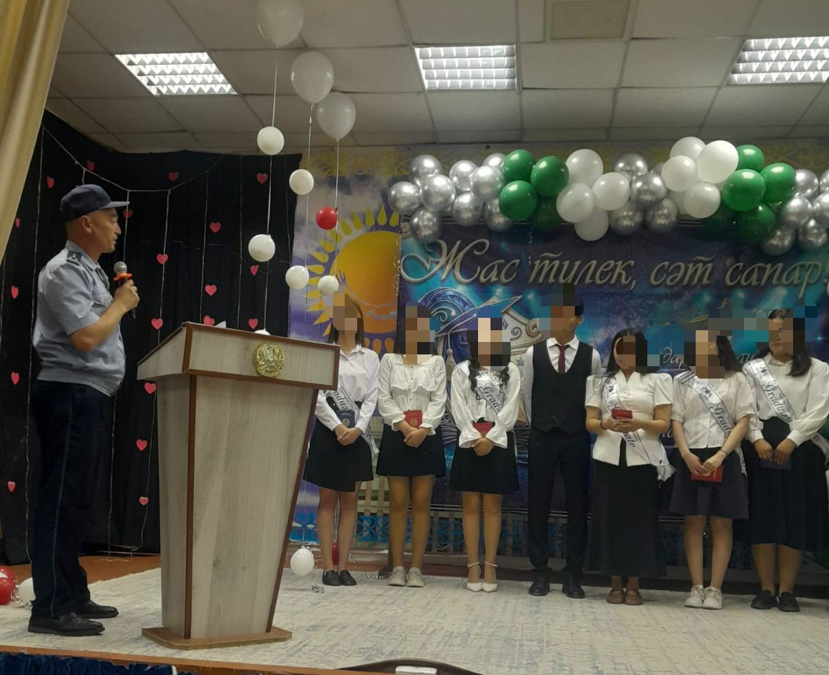 Жамбыл облысының полициясы 14,5 мың мектеп бітірушілері үшін қауіпсіздік шараларын күшейтті