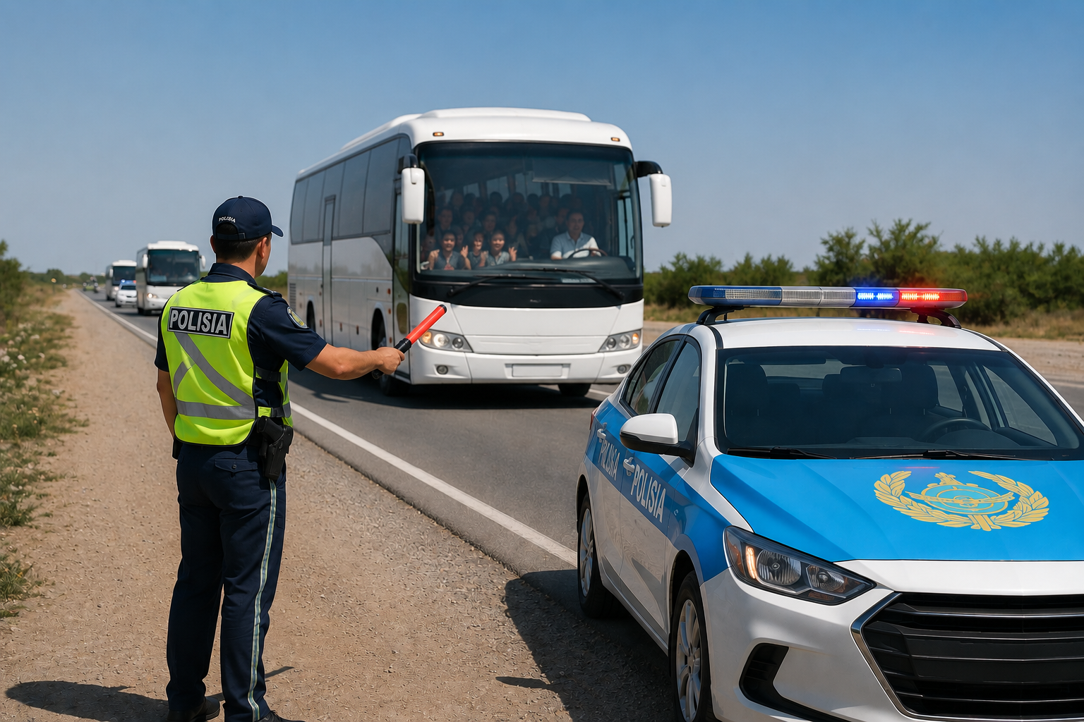 Бала қауіпсіздігі – басты назарда: тәртіп сақшылары қауіпсіз сапарды қамтамасыз етті