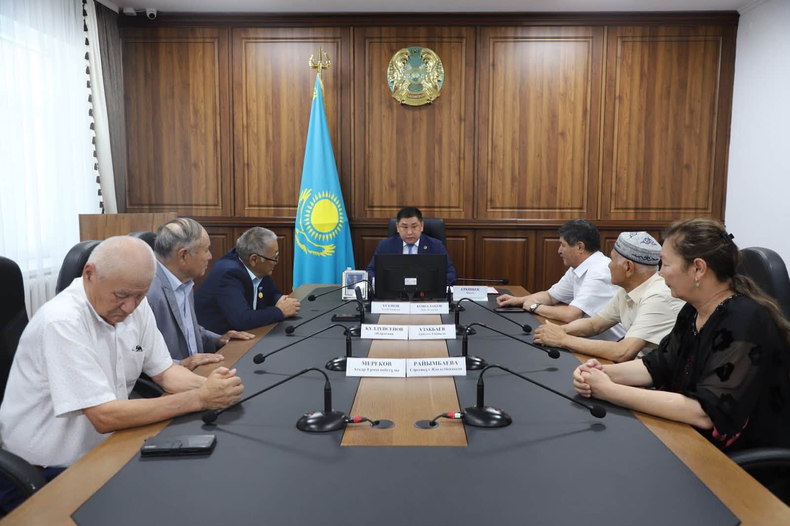 Аудан әкімі Қазақстанның Құрметті журналисі алтай үсеновті қабылдады