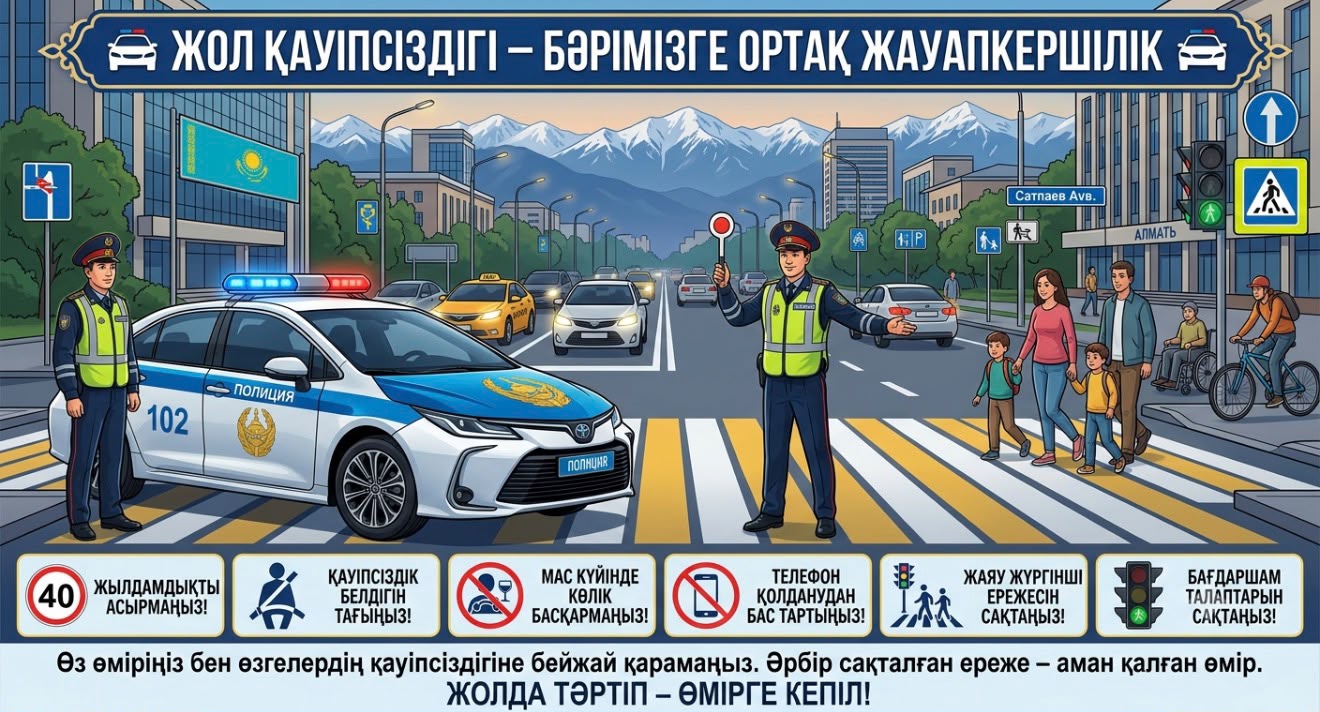 ЖОЛ ҚАУІПСІЗДІГІ – ӘРКІМНІҢ ОРТАҚ МІНДЕТІ