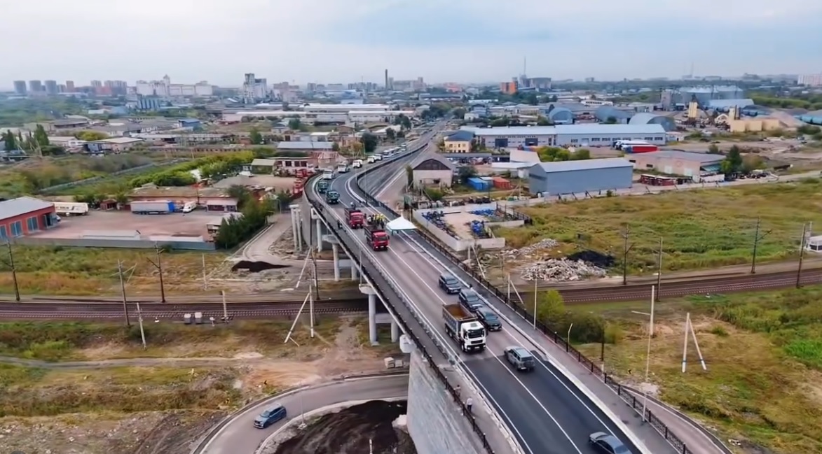 Бүгін Петропавлда Универсальная көшесіндегі жаңа жол өткелі арқылы көлік қозғалысы ашылды