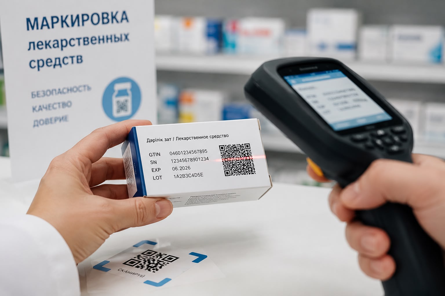 Дәрілік заттарды таңбалау және қадағалау (беру актілерін қабылдау/қабылдамау, айналымнан шығару)