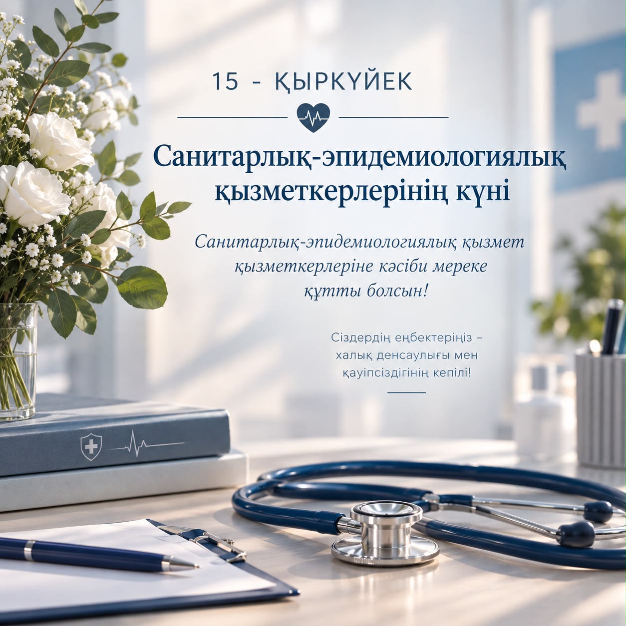 Аудан әкімінің санитарлық-эпидемиологиялық қызмет қызметкерлері күніне орай құттықтауы