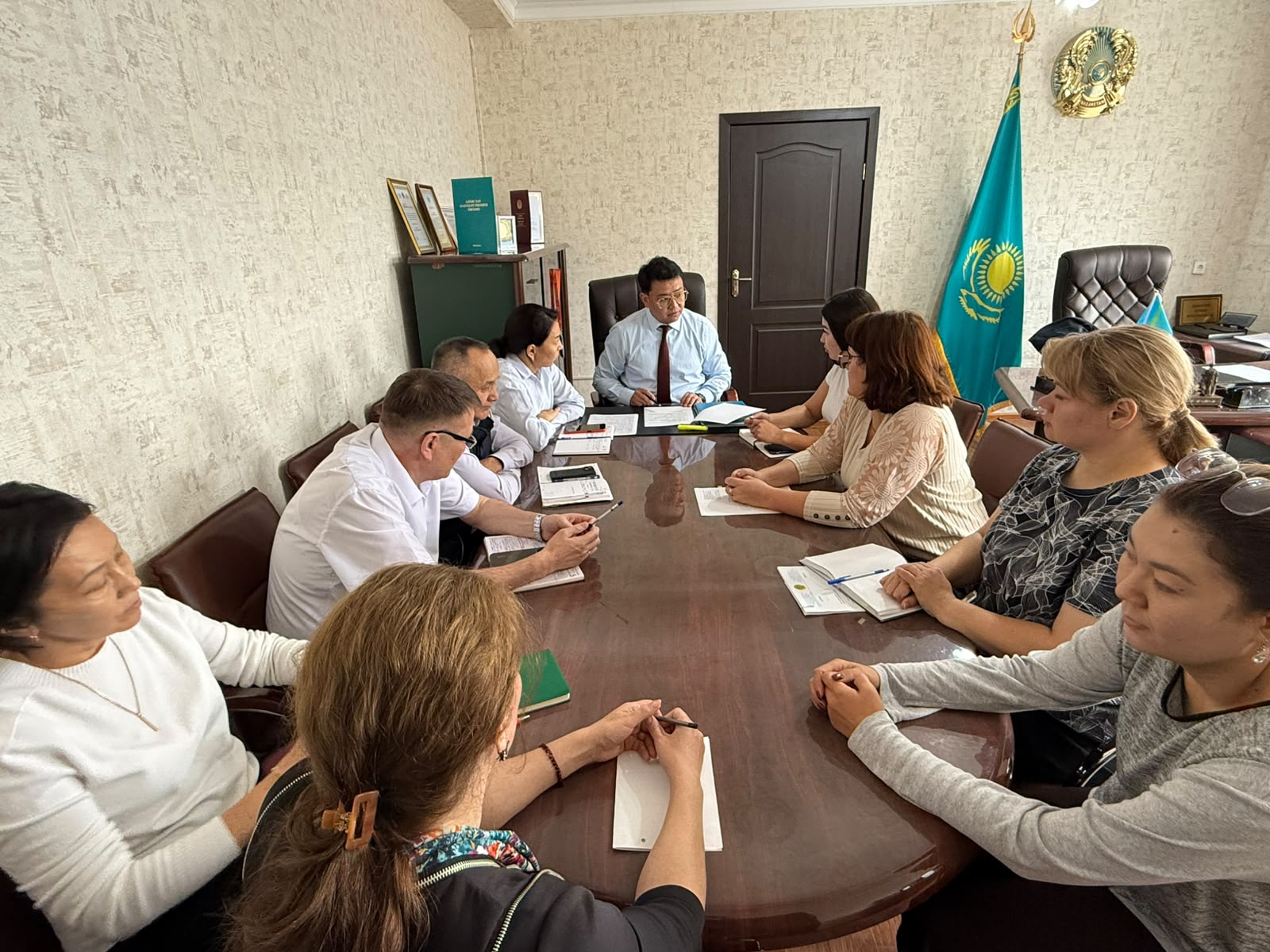 Жұмыс берушілерді жазатайым оқиғалардан міндетті сақтандырумен қамту мәселелері бойынша «Мемлекеттік аннуитеттік компания» ӨСК» АҚ өкілімен кездесу өткізілді