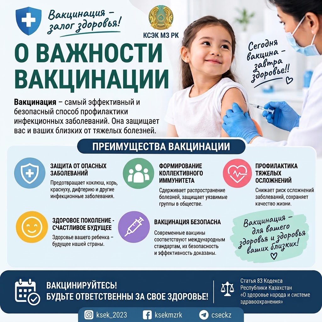 Вакцинацияның маңыздылығы туралы