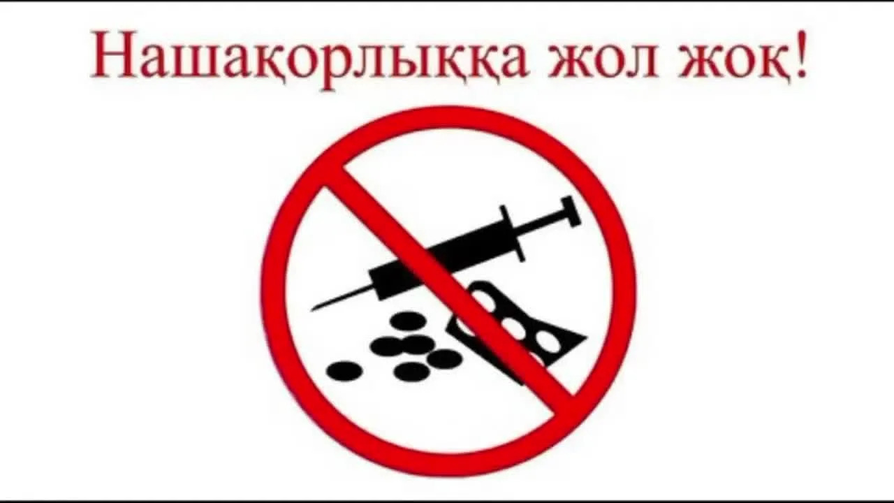 Нашақорлыққа жол жоқ.