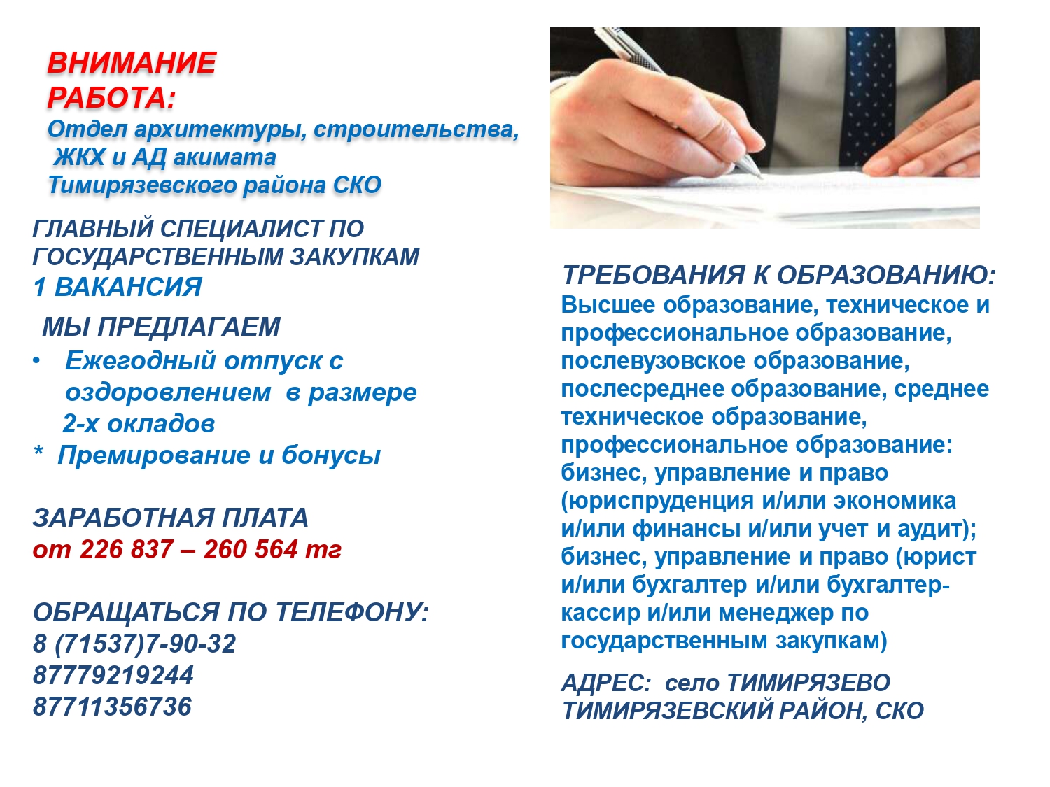 Бос орындар