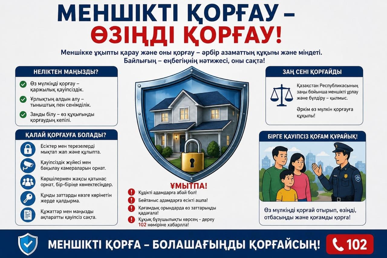 Меншікті қорғау – заңмен қорғалатын құқық. Меншік құқығын қорғау – әрбір азаматтың қауіпсіздігі мен құқықтарын қамтамасыз етудің маңызды бөлігі