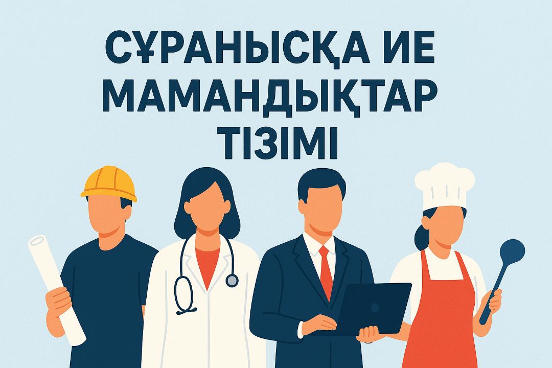 2026 жылдың 4 тоқсанына сұранысқа ие мамандықтар тізбесі